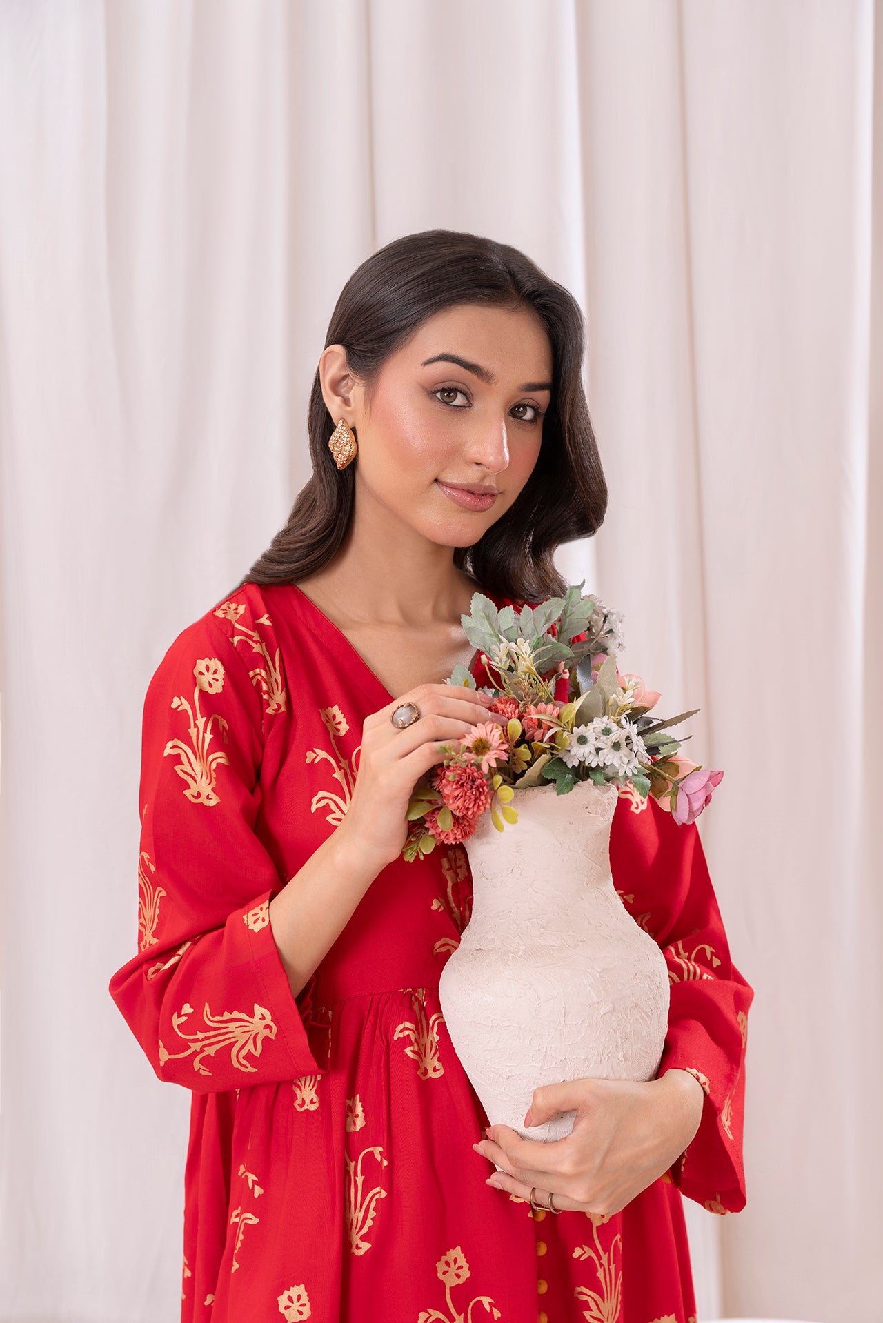 Women Red Maxi