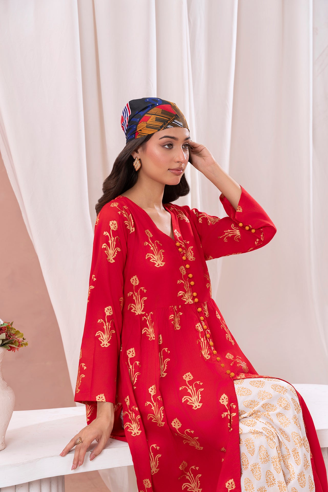 Women Red Maxi