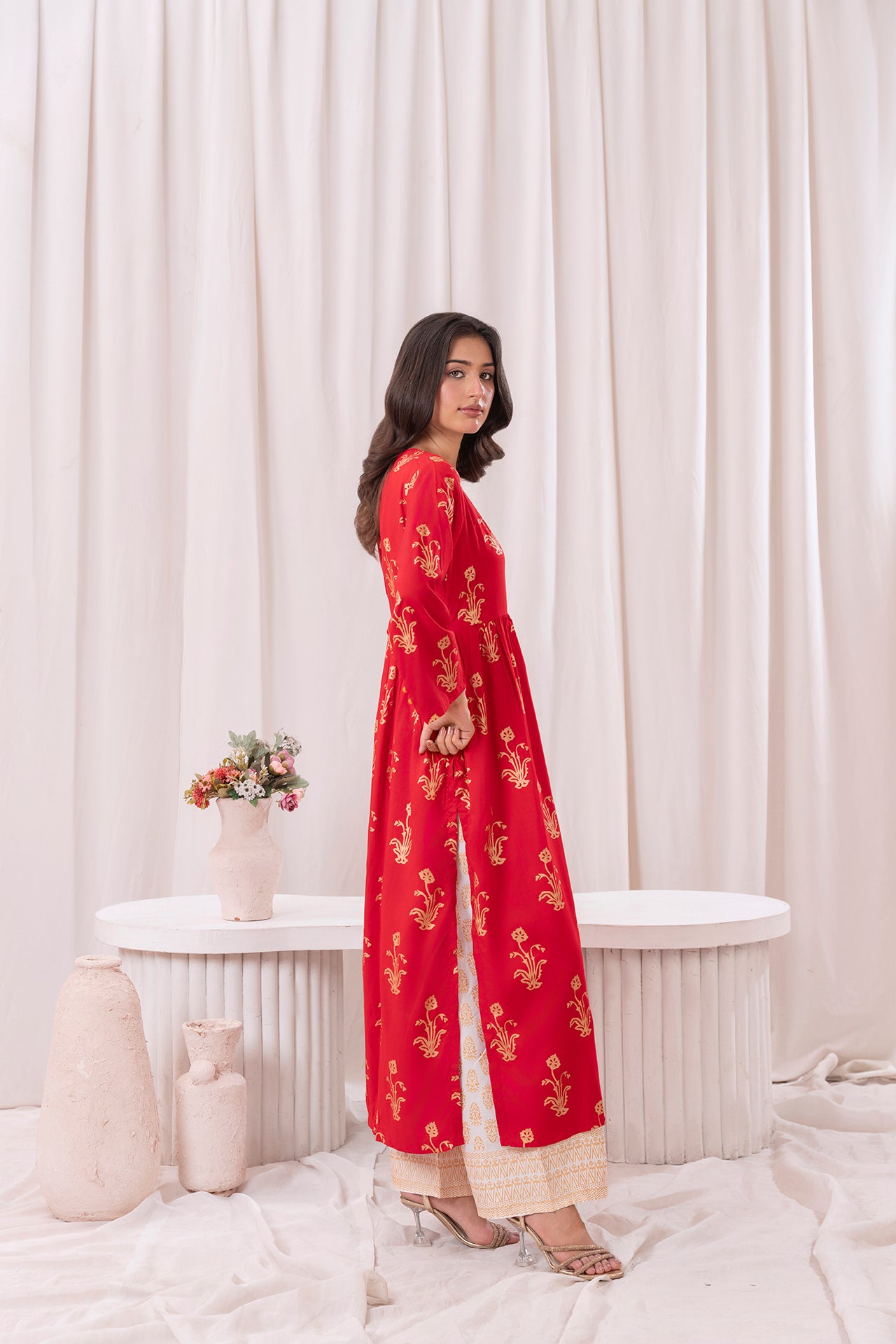 Women Red Maxi