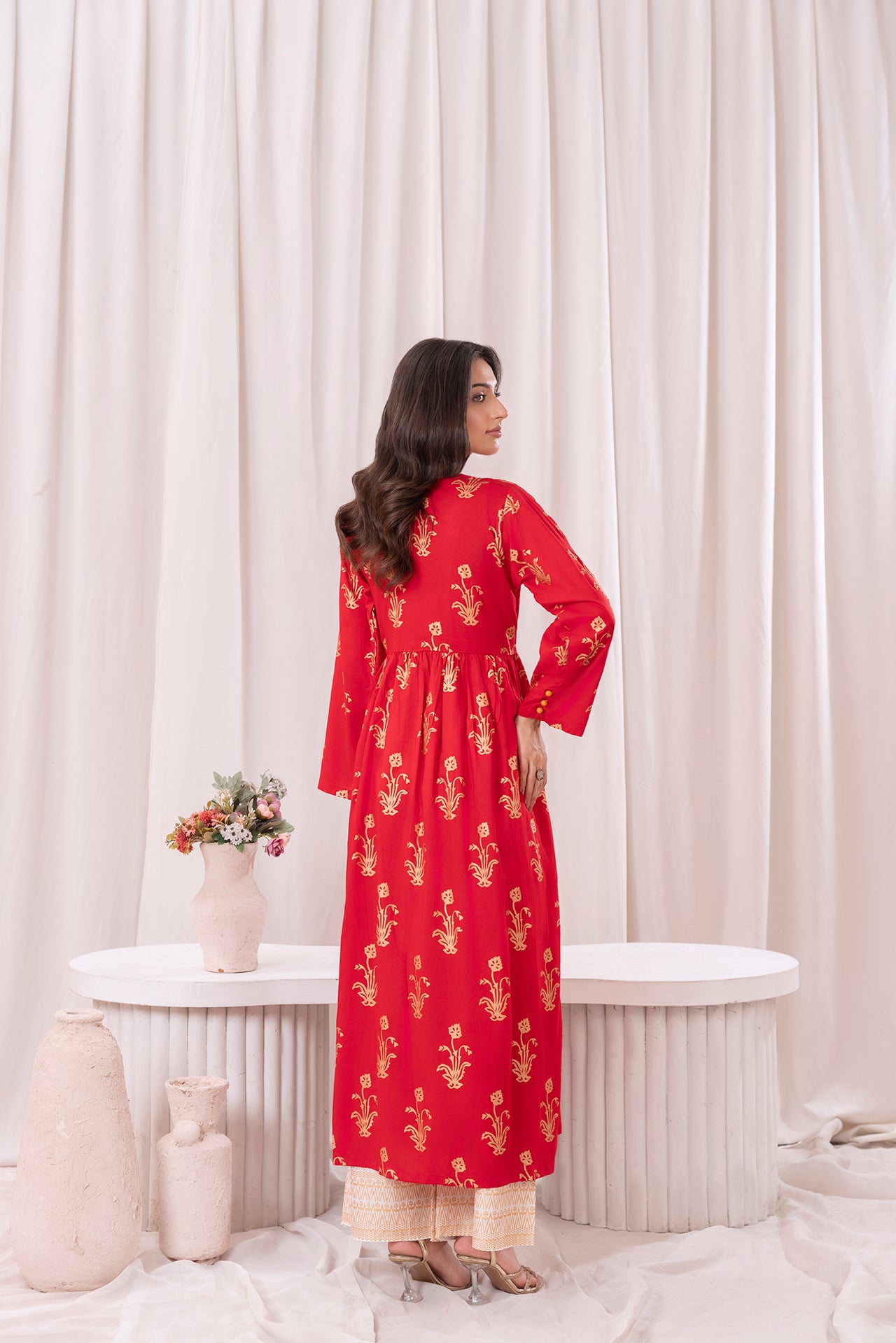 Women Red Maxi
