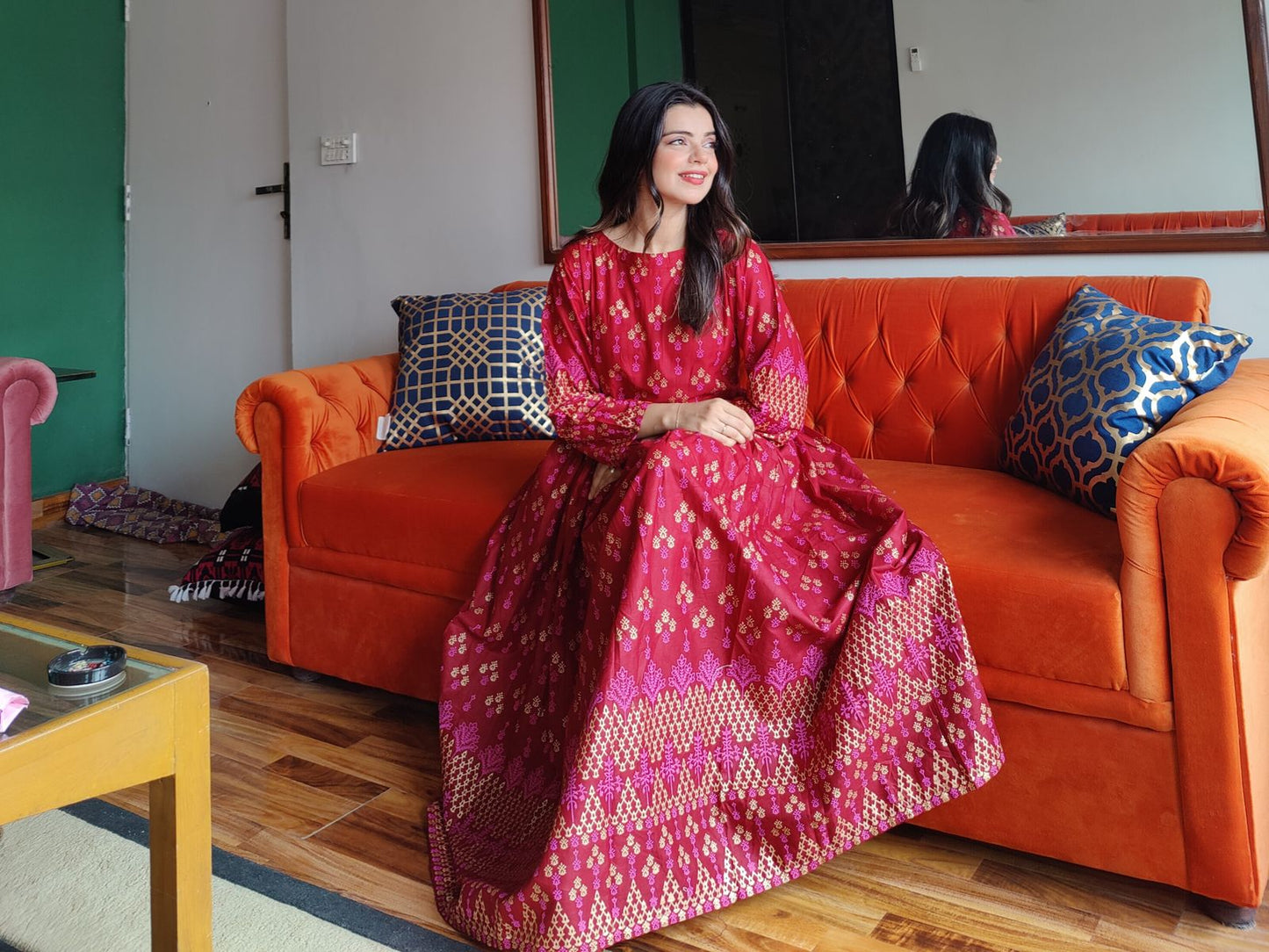 Maroon 2 Color Maxi D206