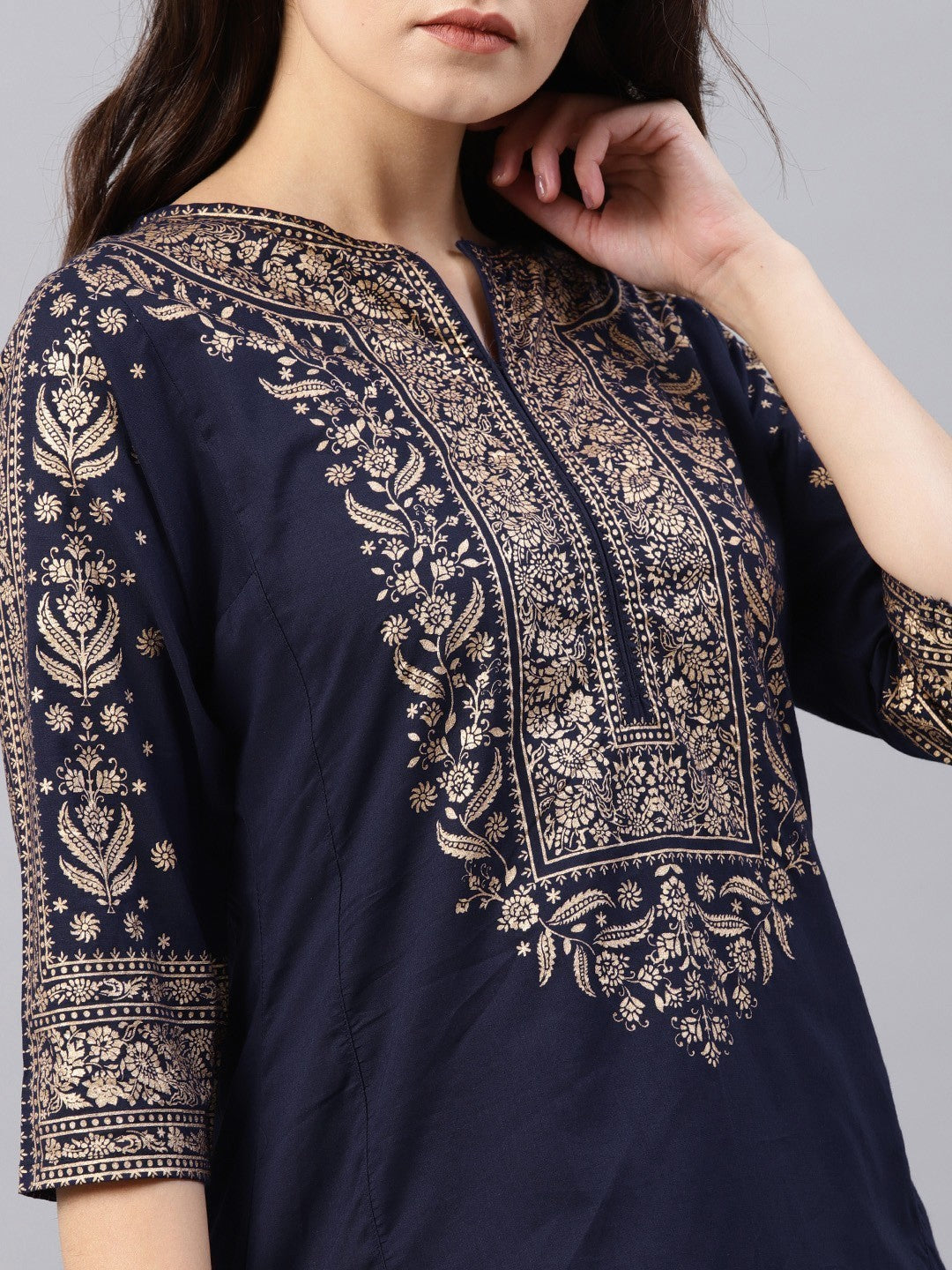 Blue printed kurta Only D2041