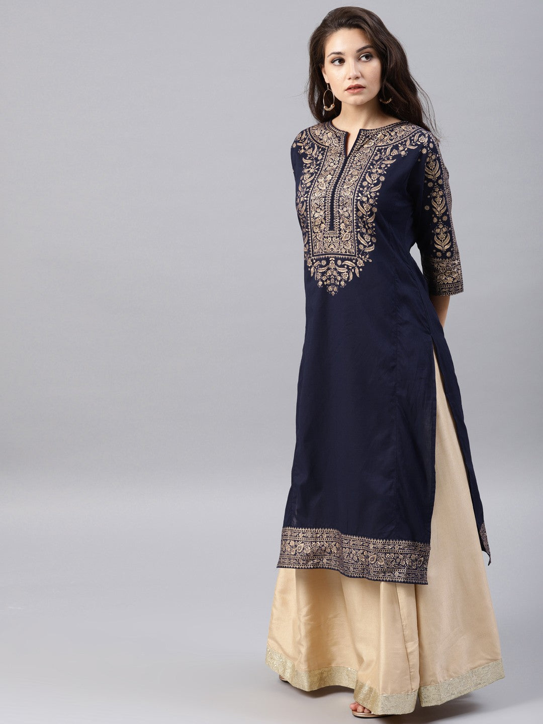 Blue printed kurta Only D2041