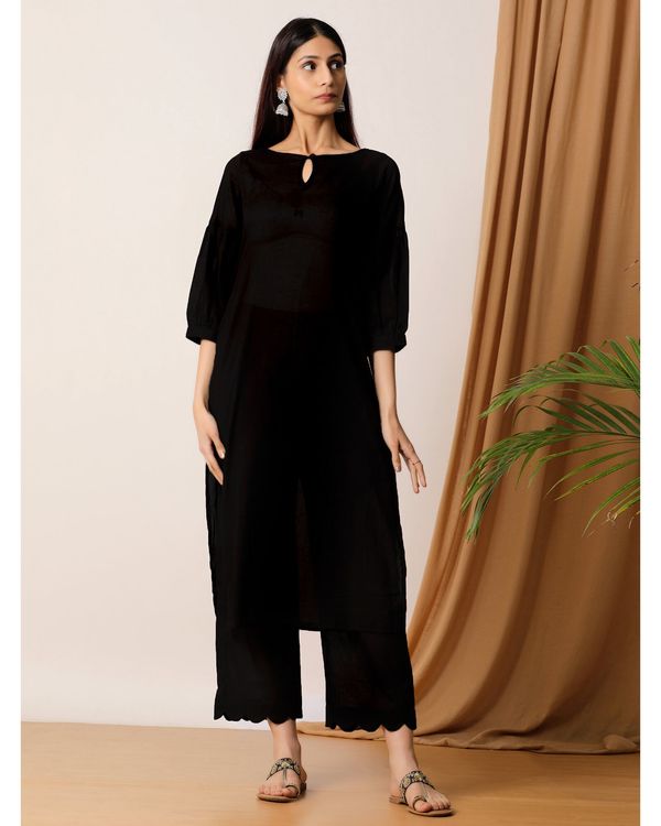 black dress with dupatta D2028