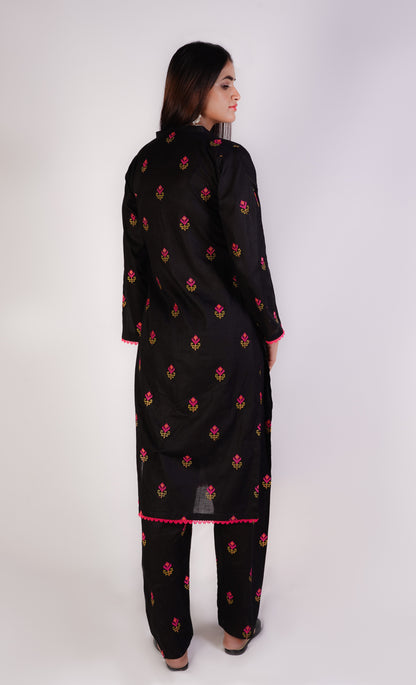 Cotton Lawn - Embroided Suit - D015