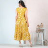 Yellow Floral Tiered Maxi separate sleeves available