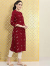 Mehroon Geometric Printed 2 Piece