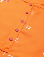Orange Geometric Printed 2 Piece