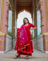 Red Pink Gotapatti Suit Set