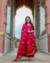 Red Pink Gotapatti Suit Set