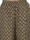 Women Black & Gold-Toned Printed Kurta with Trouser