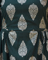 Green Side Pleated Dress