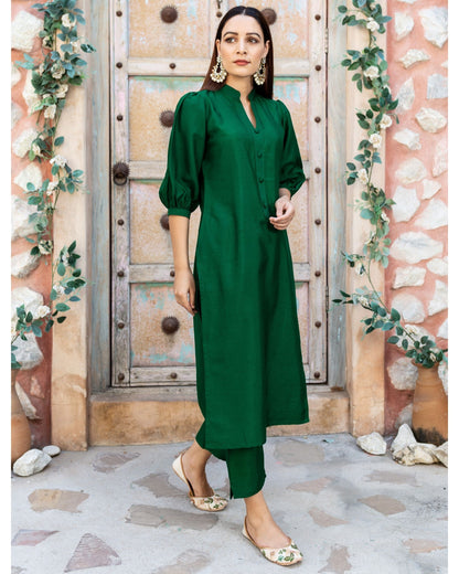 Green Katan Silk Set