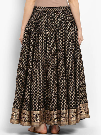 Black Printed Skirt