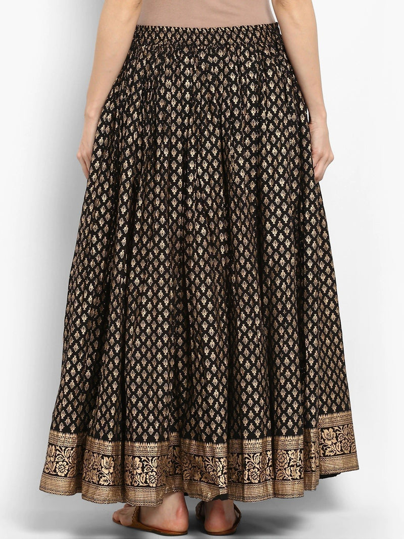 Black Printed Skirt