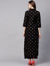 Black gold printed kurta and trouser