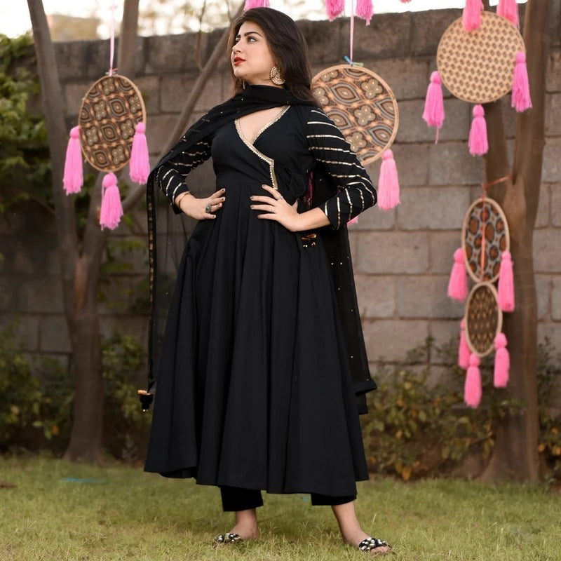 Angrakha Black Suit Set